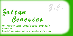 zoltan csocsics business card